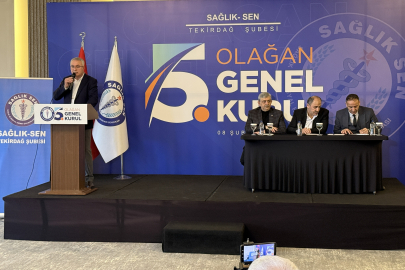 Sağlık - Sen Tekirdağ Şube Başkanlığına Yeniden Hüseyin Avni Yeniay Seçildi