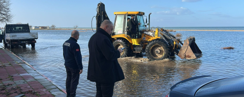 Saros Körfezi'nde Su Baskını Sonrası Çalışmalar Sürüyor