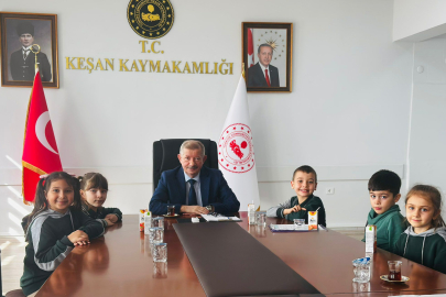 Kaymakam Mercan, İlkokul Öğrencilerini Kabul Etti