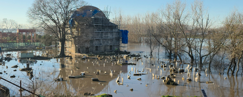 Evliya Kasım Paşa Camii Şantiyesi Sular Altında
