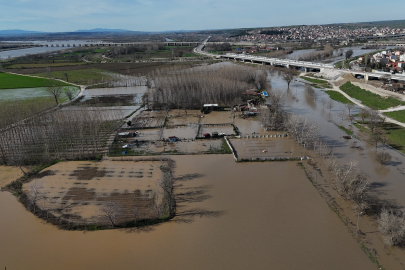 Tunca ve Meriç'te Taşkın Havadan Görüntülendi