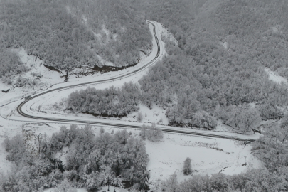 Tekirdağ'da Karla Kaplanan Ormanlar Güzel Görüntü Oluşturdu