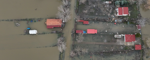 Edirne'de Taşkının İzleri Havadan Görüntülendi