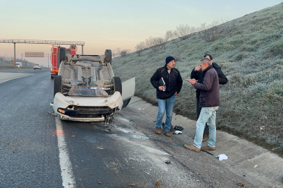 Takla Atan Araçta Emniyet Kemeri Hayat Kurtardı