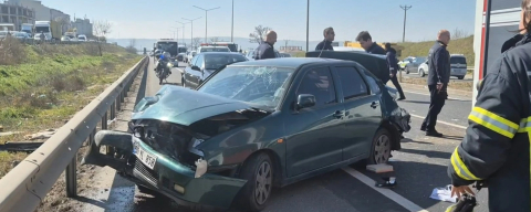 Tekirdağ'da 4 Araçlı Zincirleme Kaza: 5 Yaralı