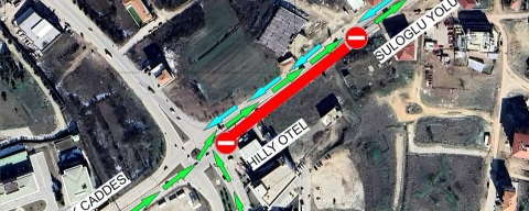 Hilly Otel Kavşağı’nda Süloğlu Yönü Geçici Olarak Trafiğe Kapatıldı