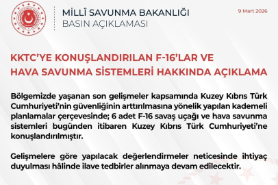 MSB: "6 Adet F-16 Savaş Uçağı ve Hava Savunma Sistemleri Bugünden İtibaren KKTC'ye Konuşlandırılmıştır"