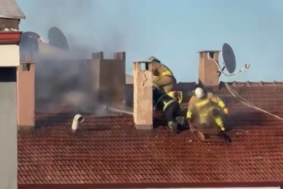 Edirne’de Apartman Çatısında Yangın