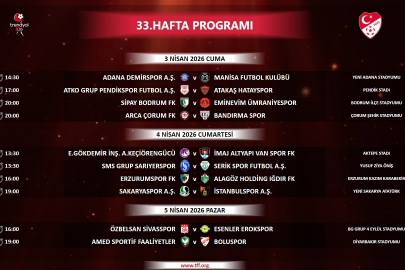 Trendyol 1. Lig'de 33, 34 ve 35. Hafta Maçlarının Programı Belli Oldu