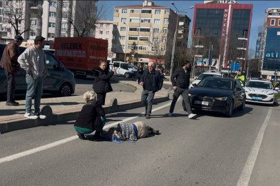 Tekirdağ'da Korkutan Kaza: Arabanın Çarptığı Yaya Yere Yığıldı