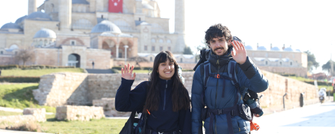 Fransız Gezginler Otostopla Çıktıkları Dünya Turunda Edirne'ye Hayran Kaldı