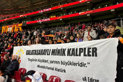 Edirneli Minik Galatasaraylılar Tribündeydi