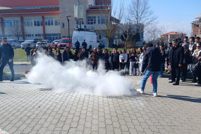 Trakya Üniversitesinde Yangın Tatbikatı Yapıldı