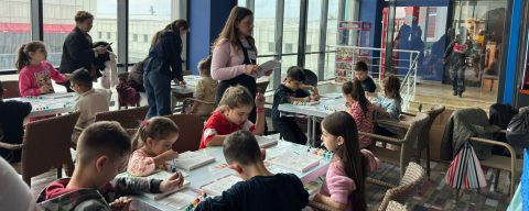 Edirne’de Çocuklar Tuval Boyadı