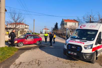 Keşan’da İki Otomobilin Çarpıştığı Kazada 1 Kişi Yaralandı
