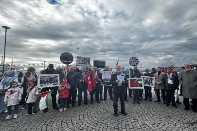 İsrail'in Gazze'ye Yönelik Saldırıları Çanakkale'de Protesto Edildi