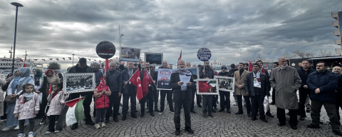 İsrail'in Gazze'ye Yönelik Saldırıları Çanakkale'de Protesto Edildi