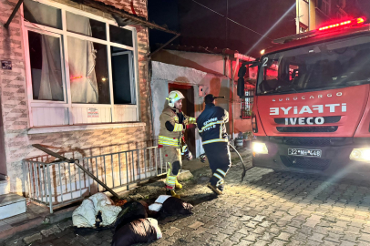 Edirne’de Ev Yangını Büyümeden Söndürüldü