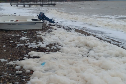 Ayvacık'ta Deniz Köpürdü