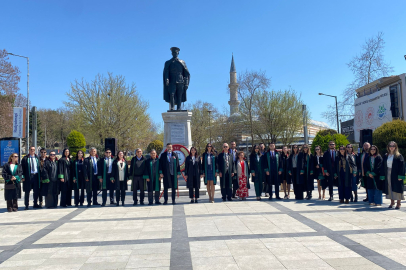 Edirne’de Atatürk Anıtında “Avukatlar Günü” Töreni