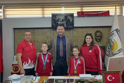 Başkan Yayla Türkiye Şampiyonu Sporcuları Belediyede Ağırladı