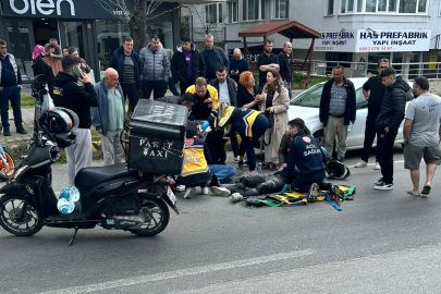 Lüleburgaz’da Otomobilin Çarptığı Motosikletteki 2 Genç Yaralandı