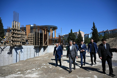 Vali Sezer, 24 Derslikli İlkokul İnşaatını İnceledi
