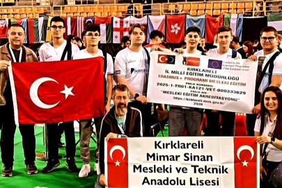 Kırklareli Mimar Sinan Mesleki ve Teknik Anadolu Lisesi Öğrencileri Dünya Şampiyonu Oldu