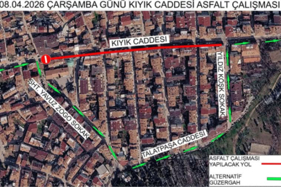 Kıyık Caddesi Geçici Olarak Trafiğe Kapatılıyor