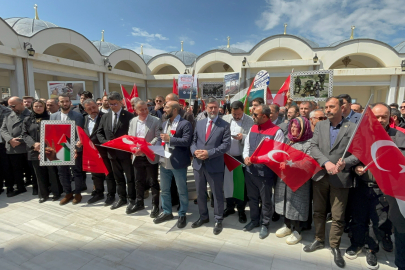 Çanakkale'de İsrail'in Filistinli Esirleri Hedef Alan 'İdam Yasası' Protesto Edildi