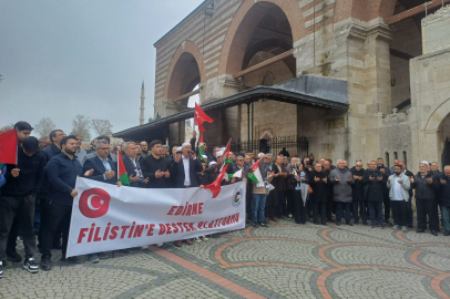 Edirne'den Filistin’e Destek