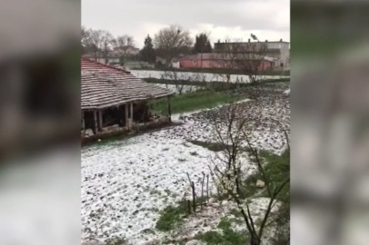 Tekirdağ'da Dolu Etkili Oldu