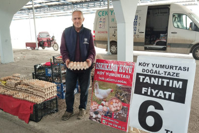 ‎Edirne'deki Pazarda Yumurtaya Kampanya