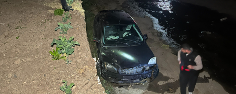 Tekirdağ'da Otomobil Dereye Uçtu