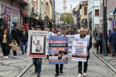 Edirne’de Emeklilerden Yürüyüş ve Açıklama