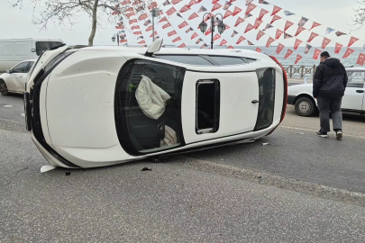 Otomobiller Çarpıştı: 1 Yaralı