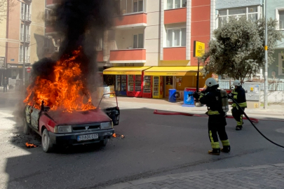 Tekirdağ’da Korku Dolu Anlar: LPG'li Otomobil Alev Topuna Döndü
