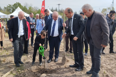 TÜ’de Çalışanlar ve Çocukları Ağaç Dikti