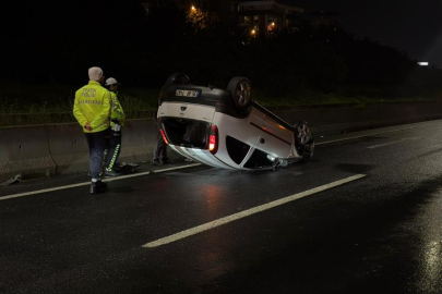 Tekirdağ'da Takla Atan Otomobilin Sürücüsü Yaralandı