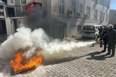 Vize'de Yangın ve Tahliye Tatbikatı