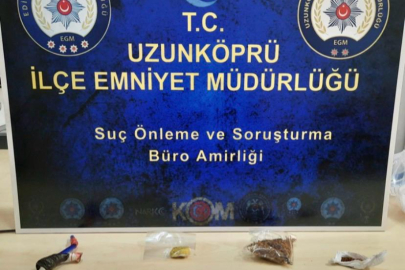 Uzunköprü'de Evinde Uyuşturucu Bulunan Şüpheli Tutuklandı