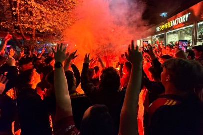 ‎Edirne’de Galatasaray Taraftarından Coşkulu Kutlama