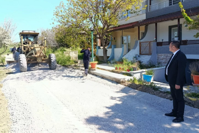 Keşan’da Yumurtatepe Yokuş Sokak’ta Yol Düzenleme Çalışması Sürüyor