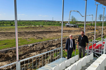 Meriç Futbol Sahası Çalışmaları Yerinde İncelendi