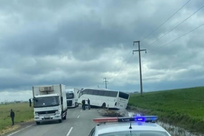 Edirne'ye 1 Mayıs Katlamalarına Giden İşçileri Taşıyan Otobüs Kaza Yaptı: 1 Yaralı