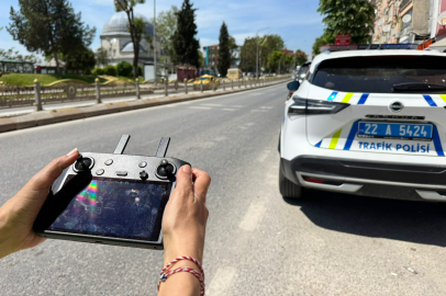 Edirne’de Ölüm Geçidinde Havadan Denetim