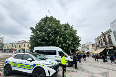 Saraçlar Caddesi’nde Havadan Denetim