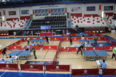 Kırklareli'nde Masa Tenisi Turnuvası Düzenlendi