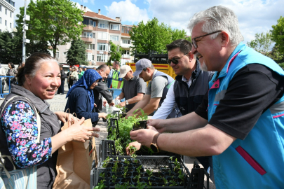 Lüleburgaz Belediyesi 15 Bin Fideyi Vatandaşlarla Paylaştı