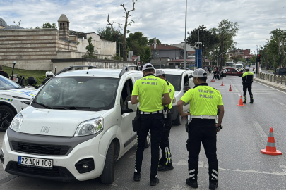 Edirne'de Dronla Trafik Denetimi Gerçekleştirildi